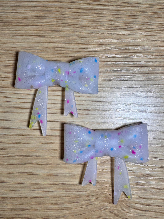 Confetti Large Glitter Silicone Bow