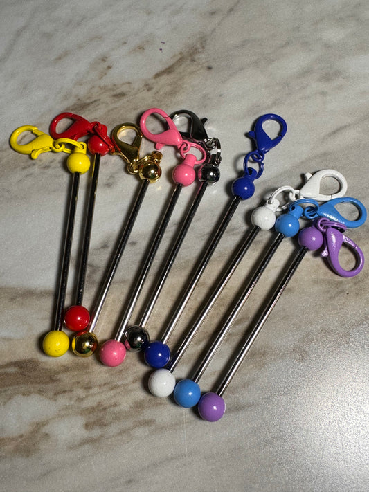 Small Swivel Clasp Beadable Bar Charm Pulls