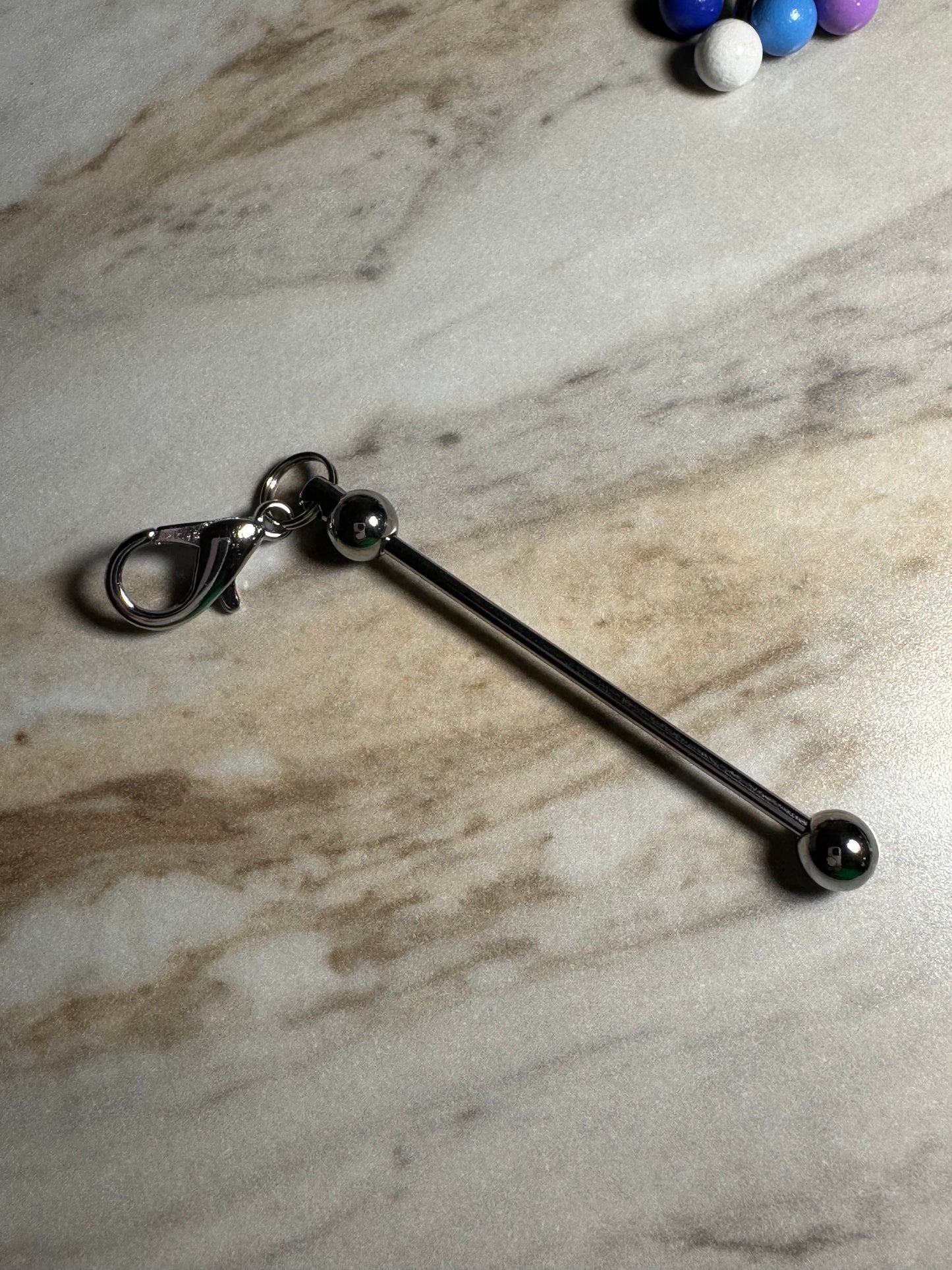 Small Swivel Clasp Beadable Bar Charm Pulls