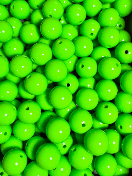 Bright Green 15mm Liquid Bead