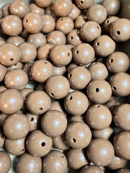 Brownie 15mm Shimmery Bead