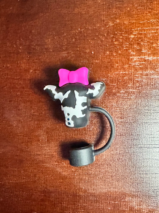 Black Cow 3D Straw Topper