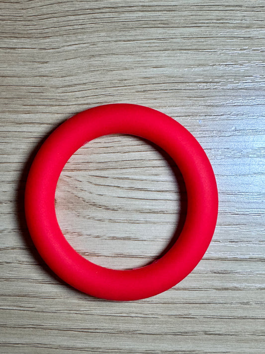 True Red 65mm Solid Color Silicone Ring