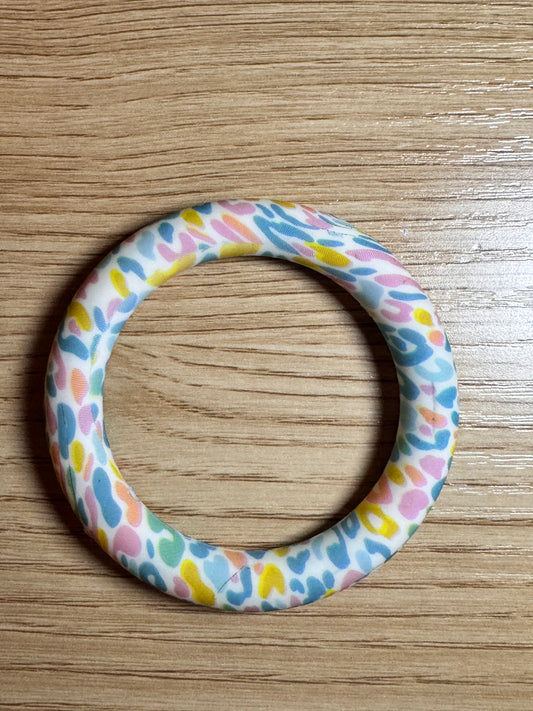 Custom Pastel Leopard 65mm Printed Silicone Ring