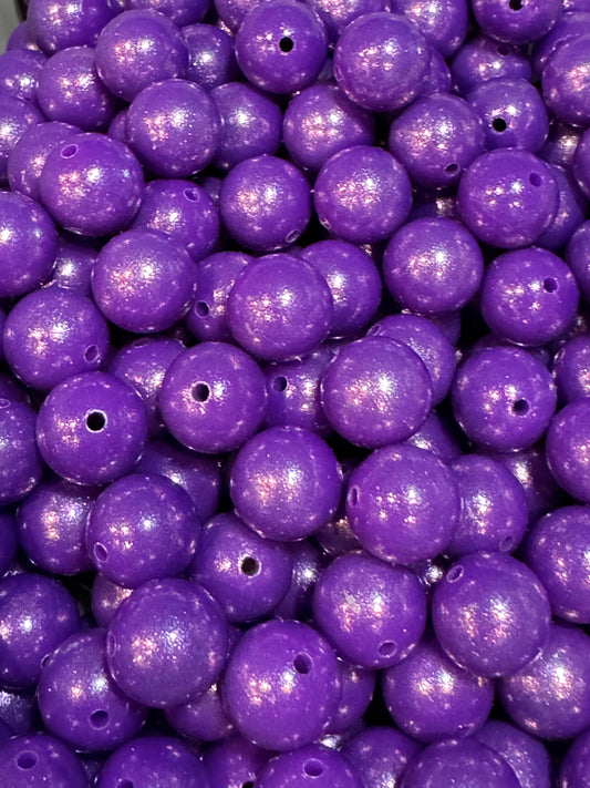 Galaxy Purple 15mm Shimmery Bead