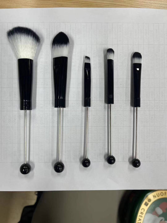 Black Beadable Makeup Brush set of 5