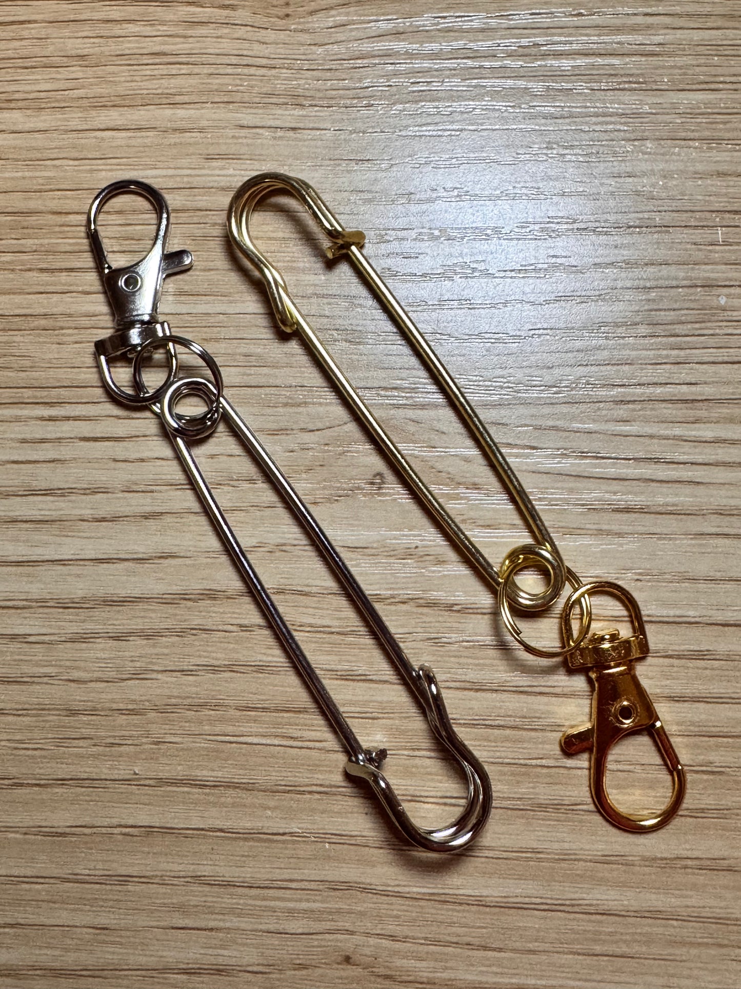 Beadable Safety Pin Keychain