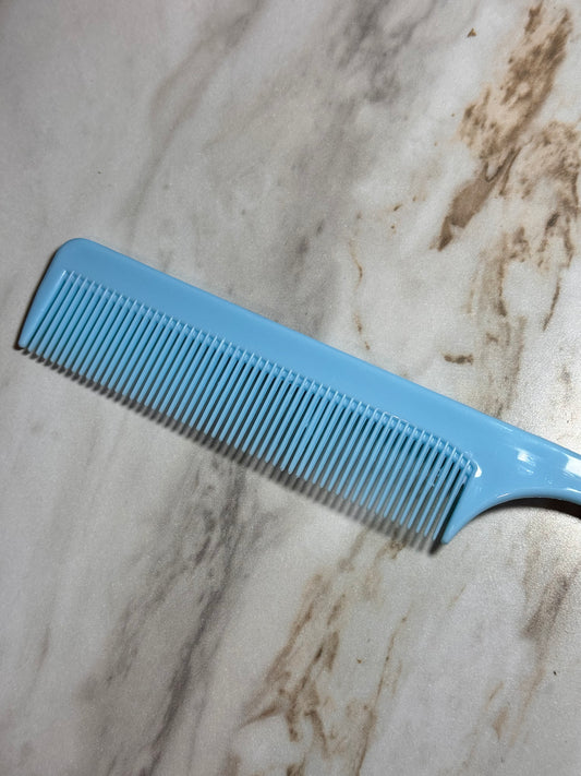 Icy Blue Beadable Plastic Combs