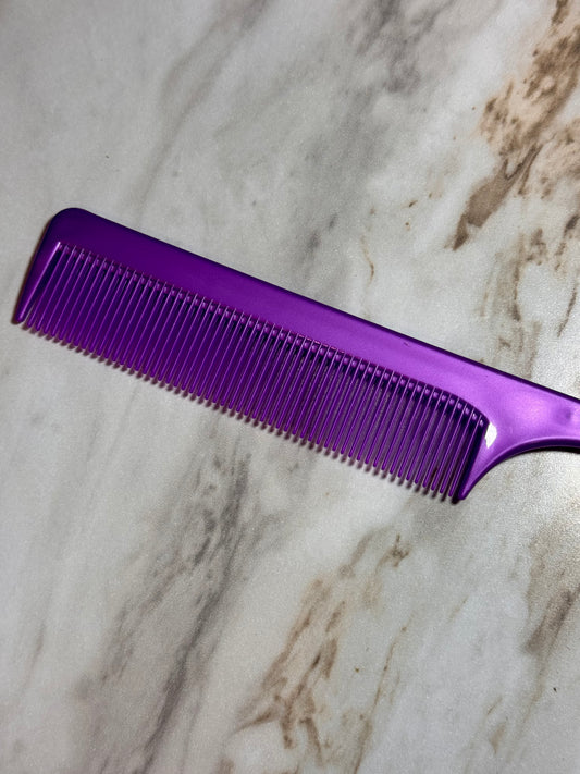 Purple Beadable Plastic Combs