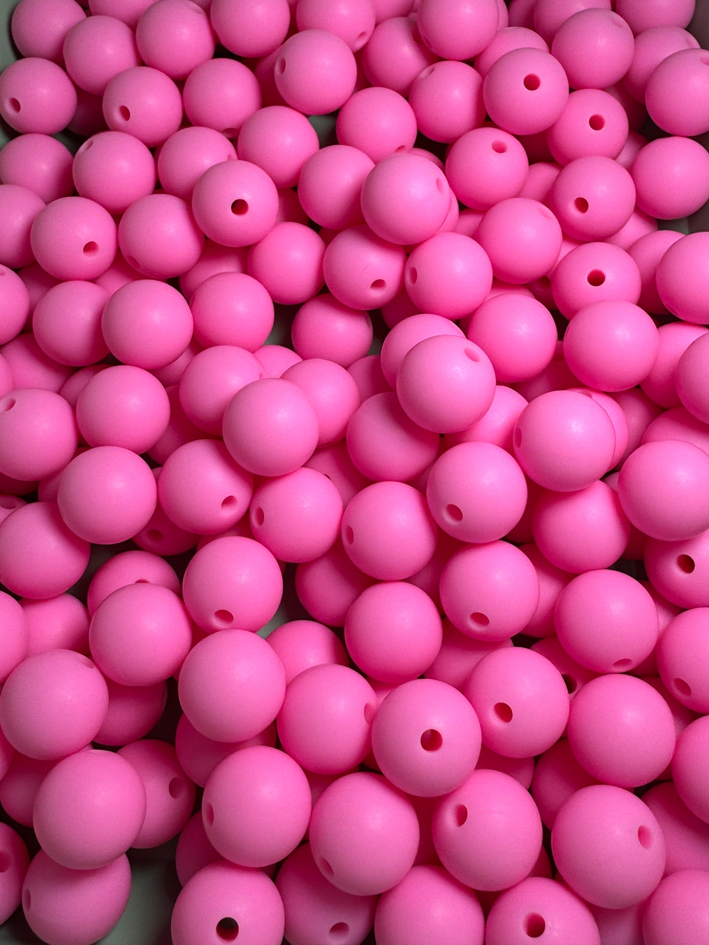 Bubblegum Pink 12mm Solid Color Round Bead