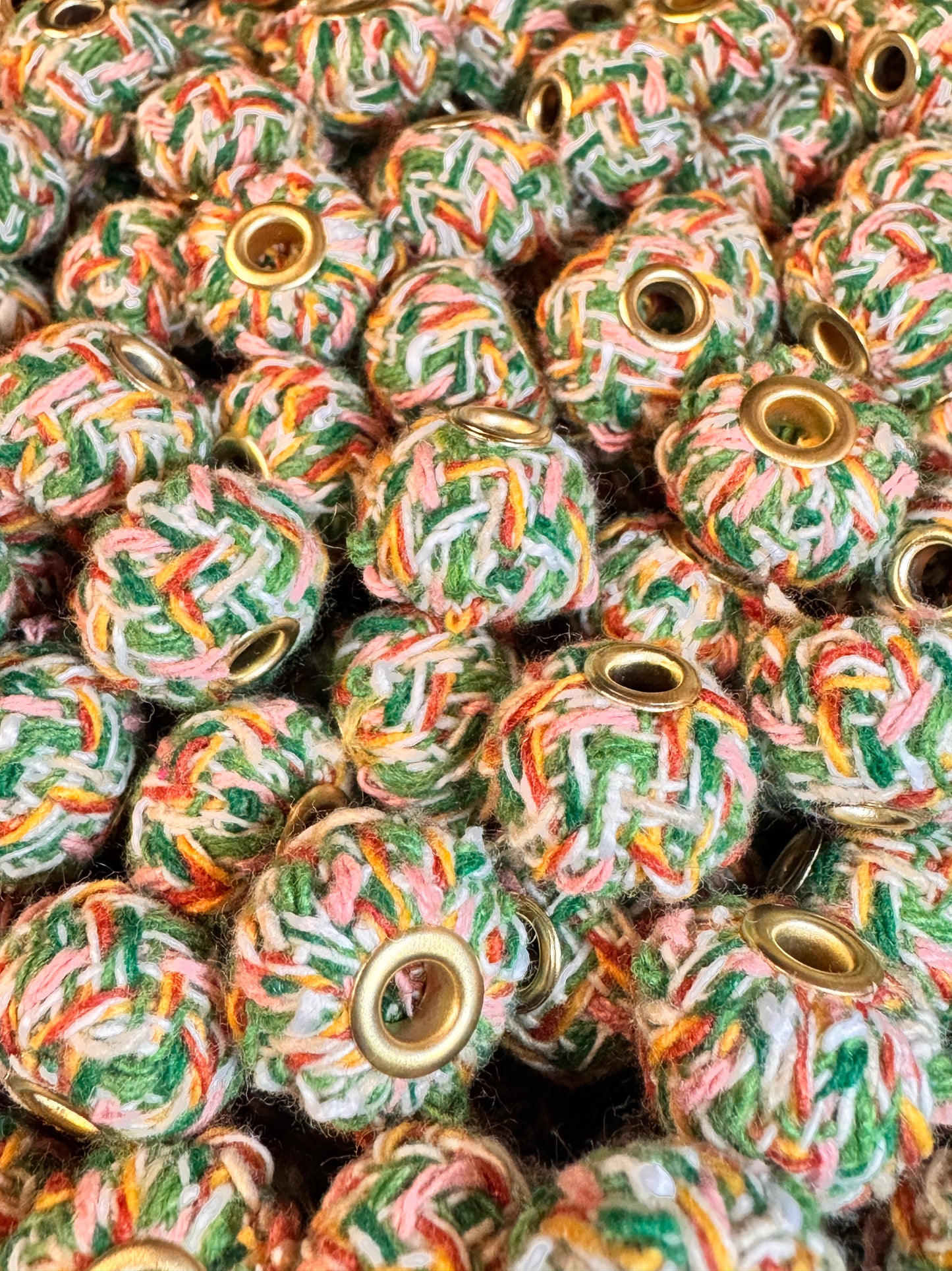 Earth Tones Multicolor Fabric 20mm Spacers
