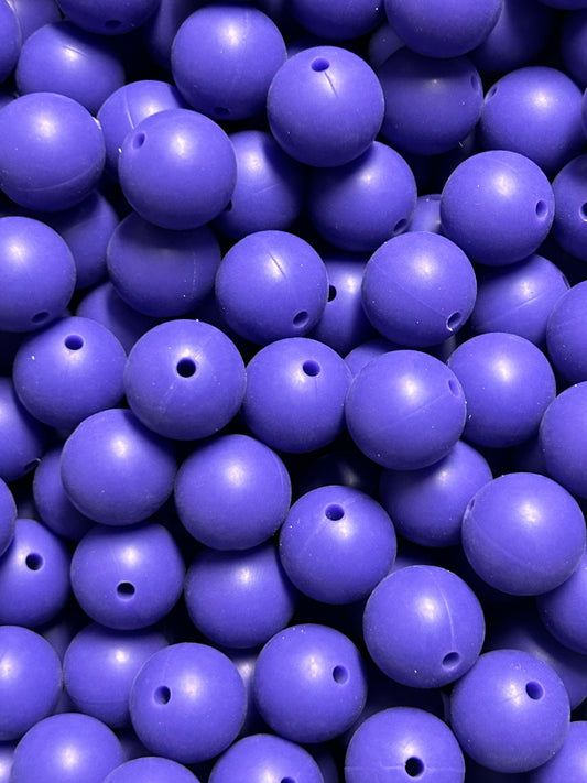 Grape Custom 15mm Solid Color Silicone Bead