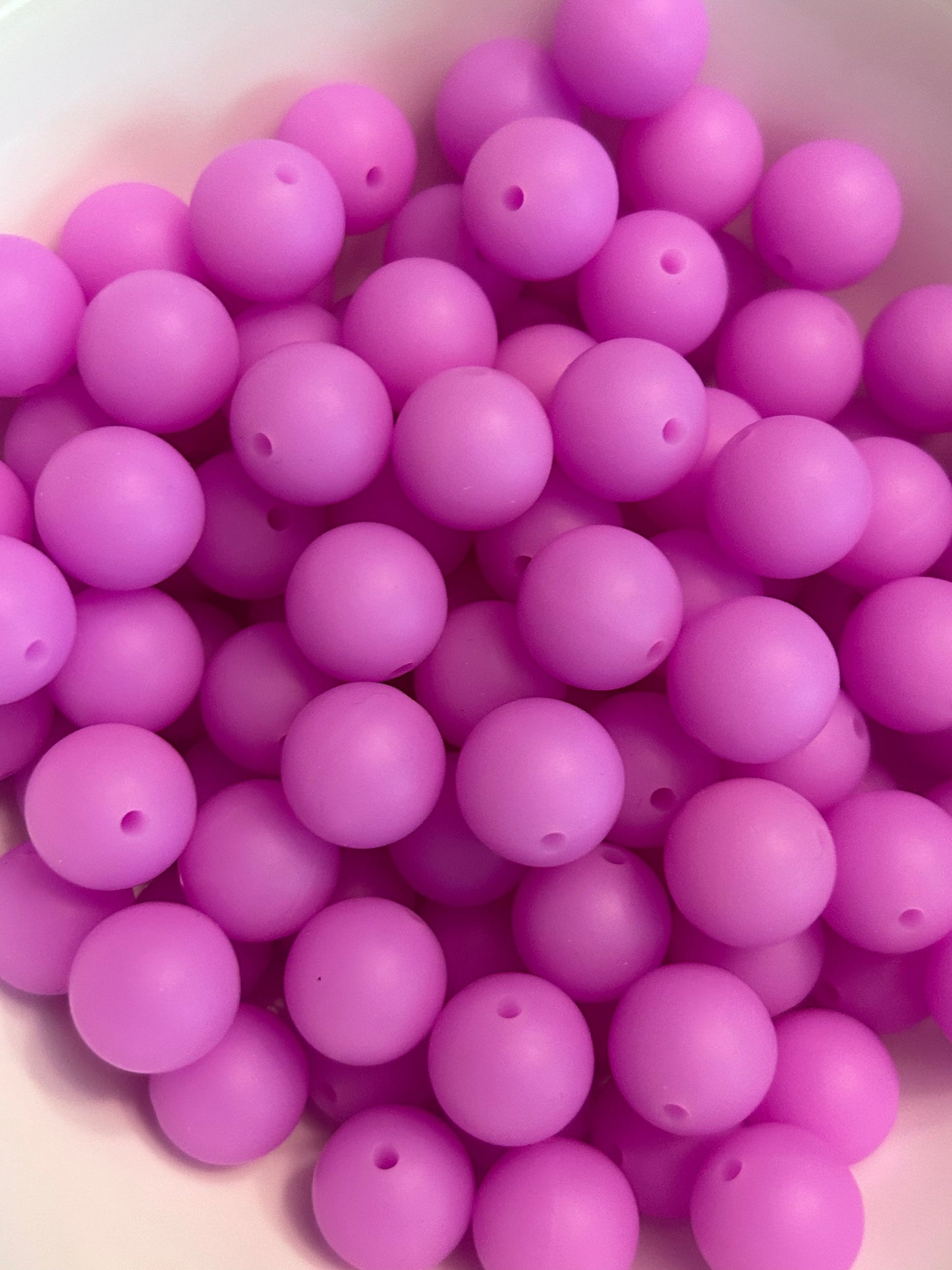 Purple Glow in the Dark Neon 15mm Silicone Bead