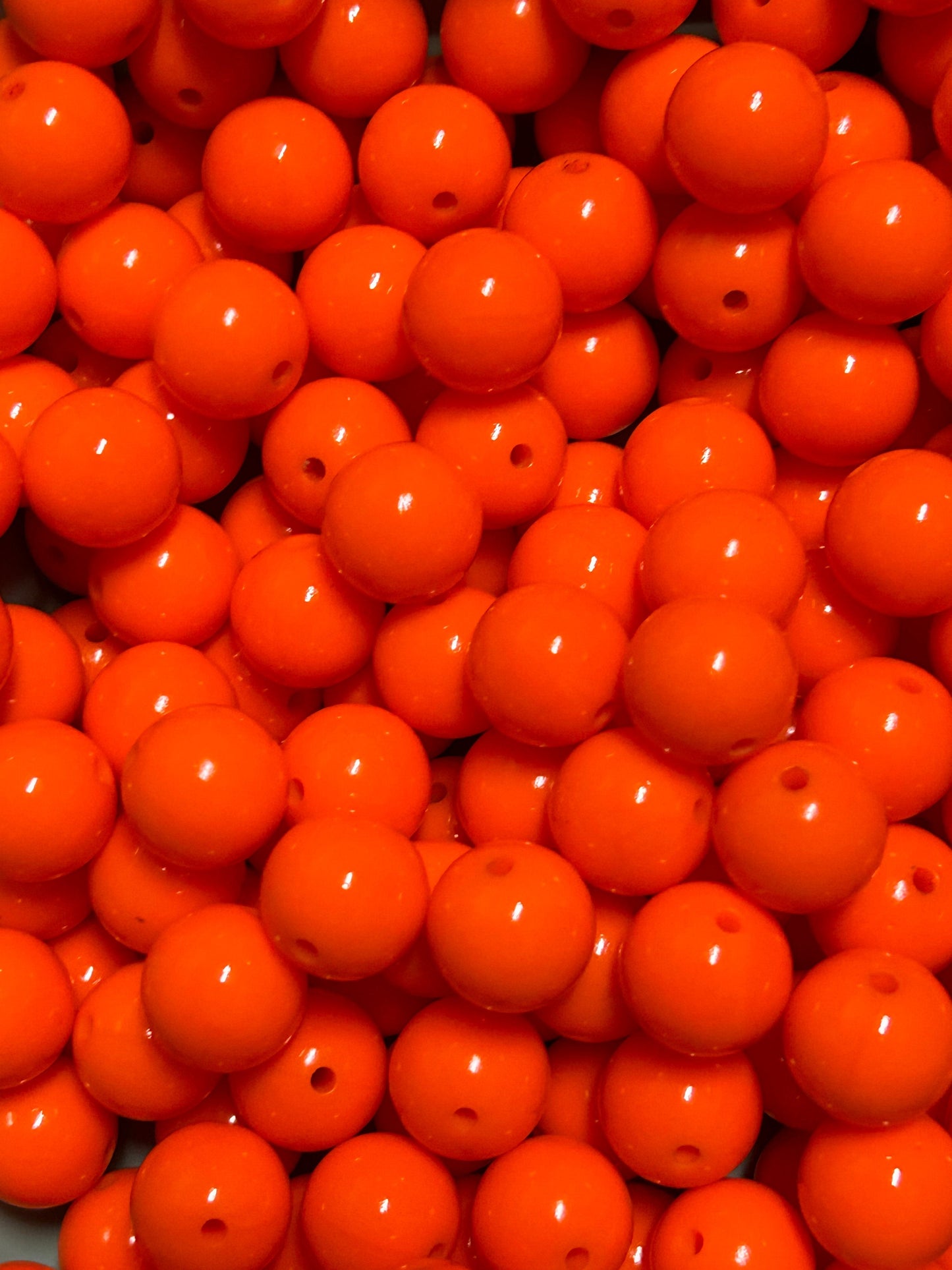 Orange 15mm Liquid Bead