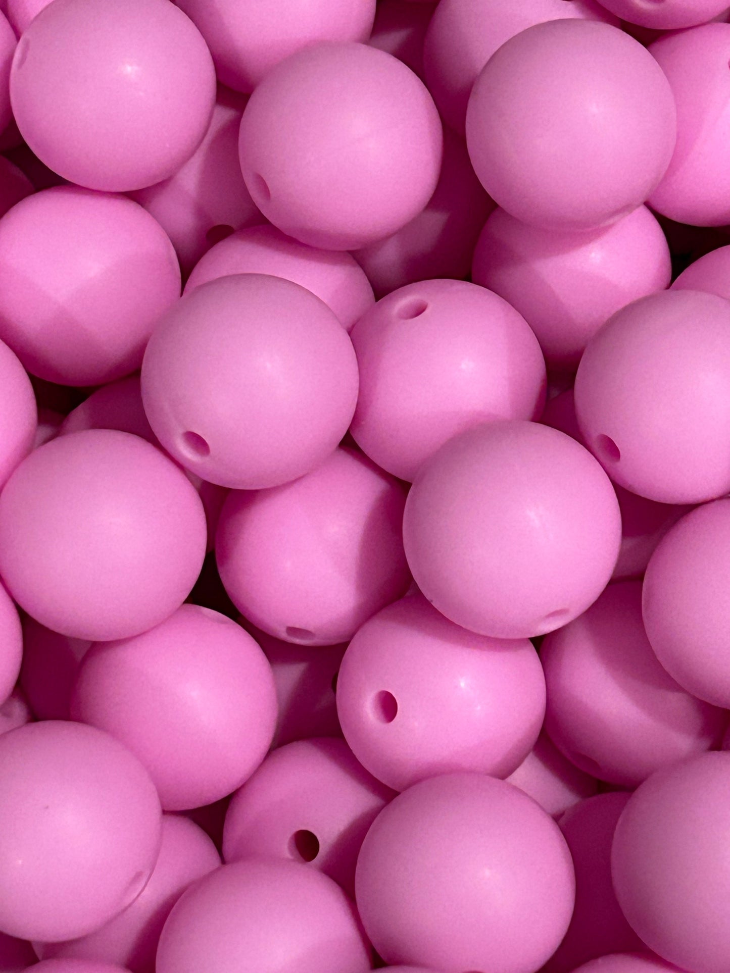 Magenta 15mm Solid Color Silicone Bead