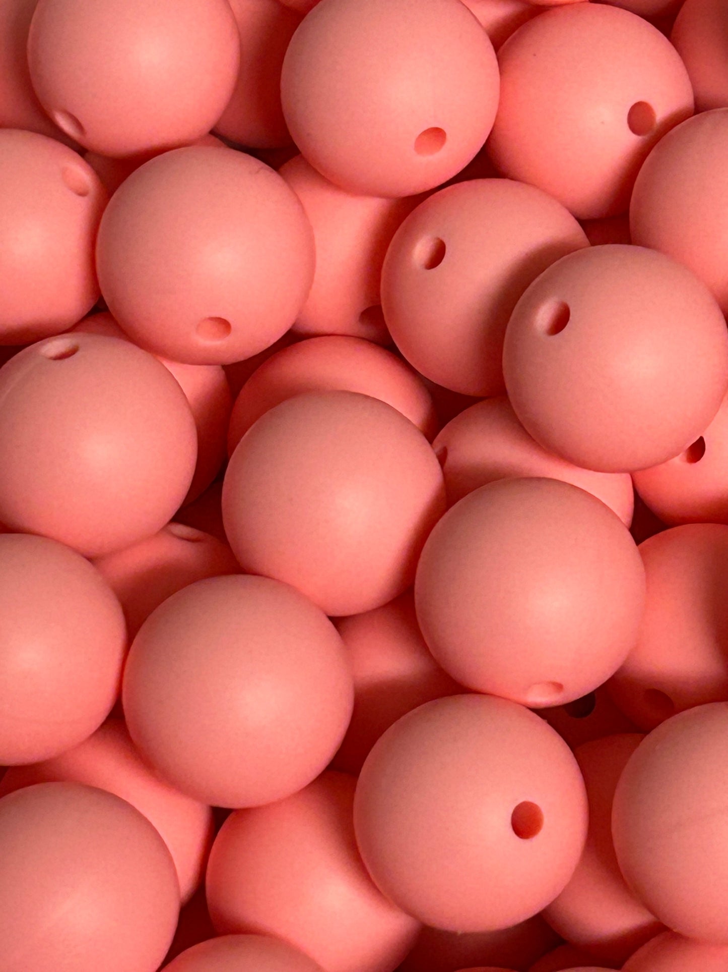 Magenta 15mm Solid Color Silicone Bead