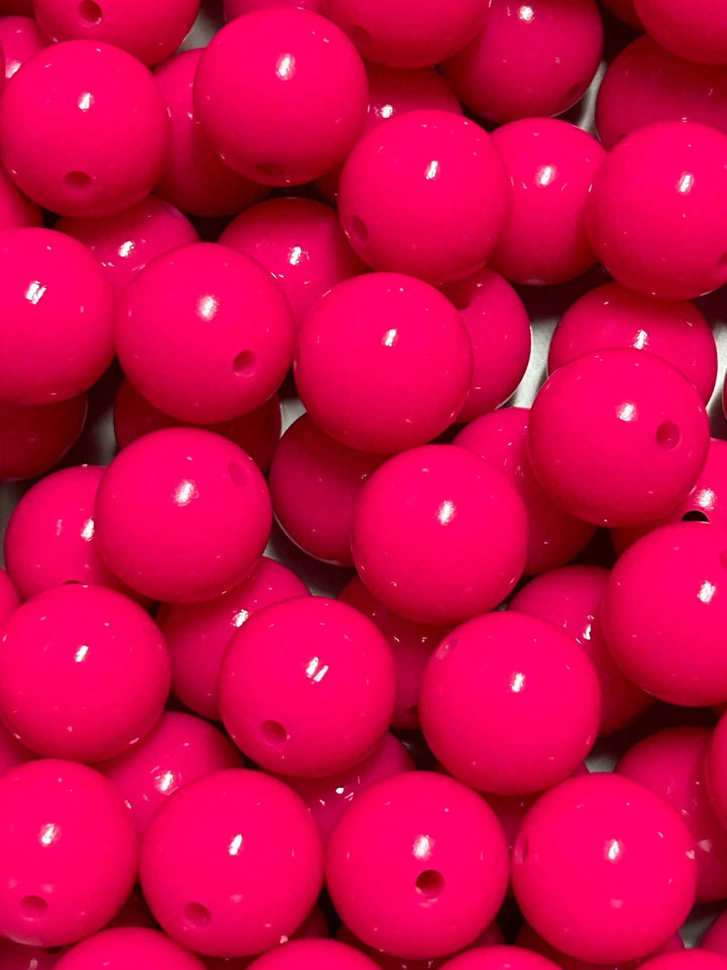 Hot Pink 15mm Liquid Bead