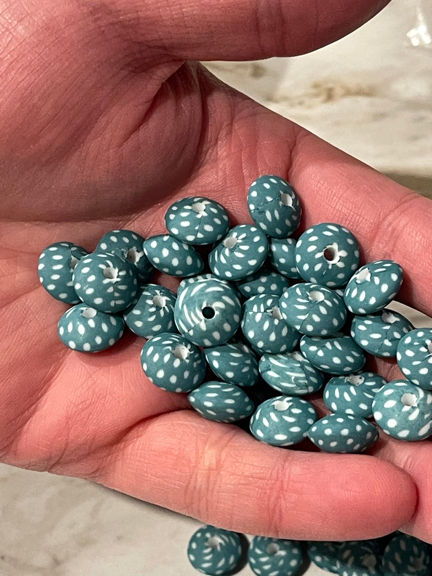 The Spotted Eurasian Printed Silicone Bead