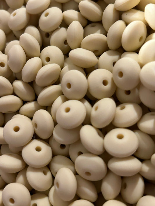 Baby Yellow 12mm Solid Color Lentil Bead