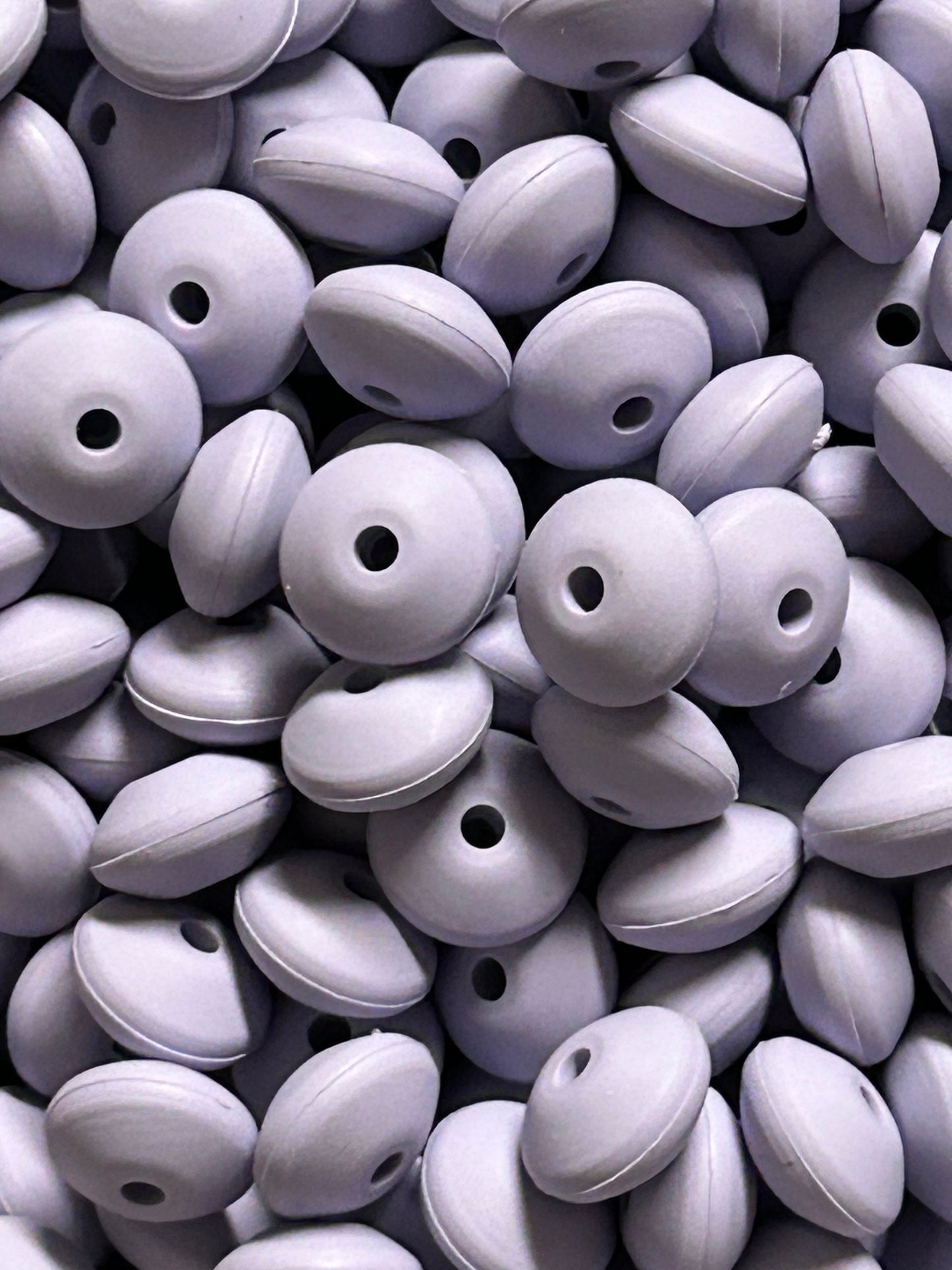 Periwinkle Custom 12mm Solid Color Lentil Bead