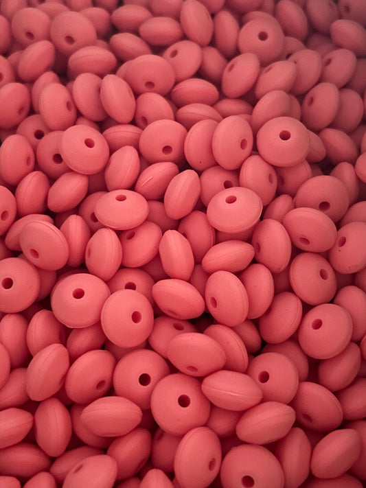 Starburst 12mm Solid Color Lentil Bead