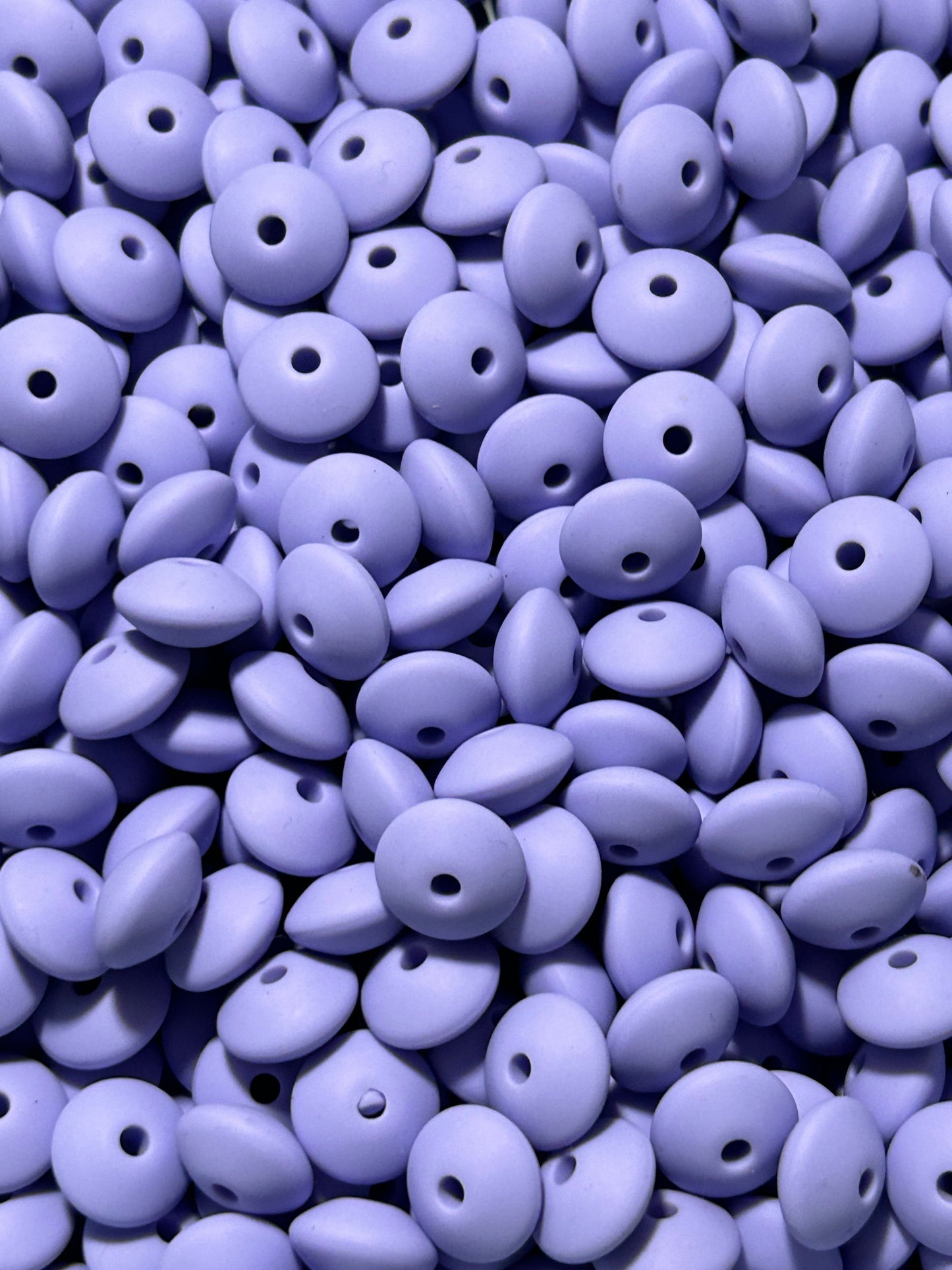 Taro Purple 12mm Solid Color Lentil Bead