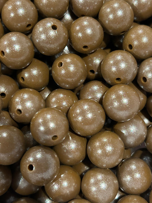 Chocolate 15mm Shimmery Bead