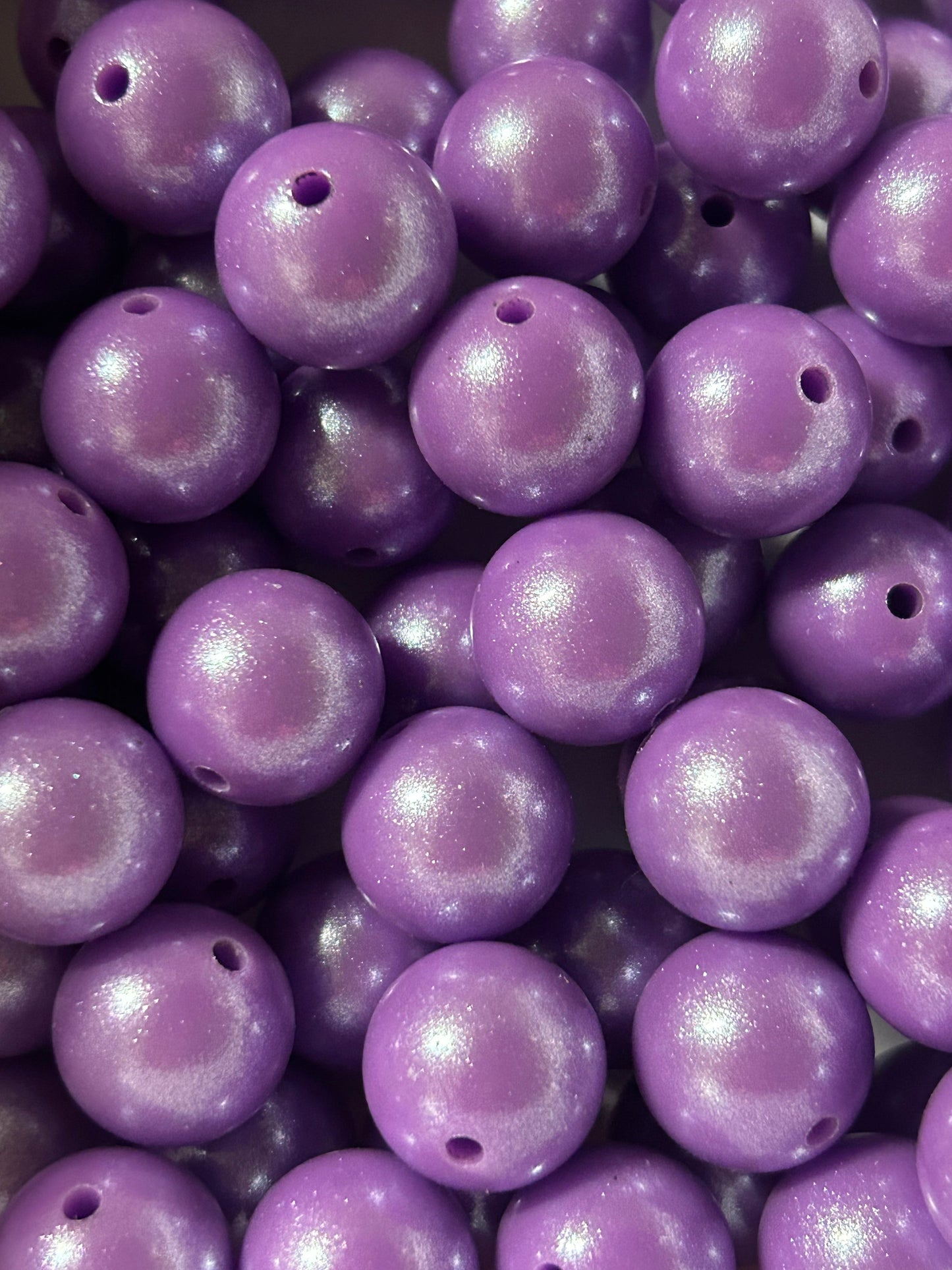 Dark Purple 15mm Shimmery Bead