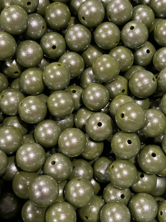 Forest Green 15mm Shimmery Bead