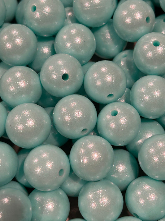 Icy Blue 15mm Shimmery Bead