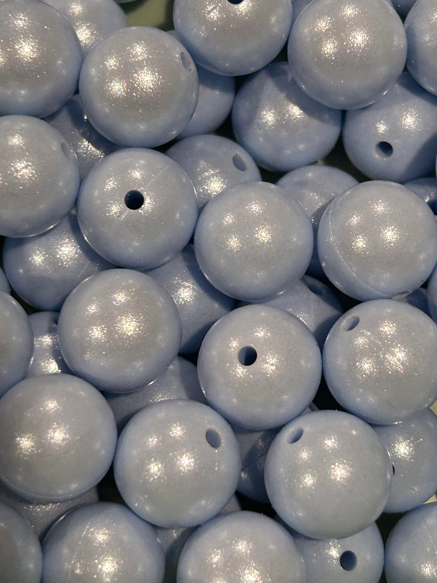 Light Blue 15mm Shimmery Bead