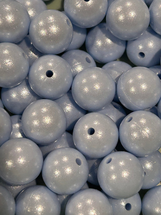 Light Blue 15mm Shimmery Bead