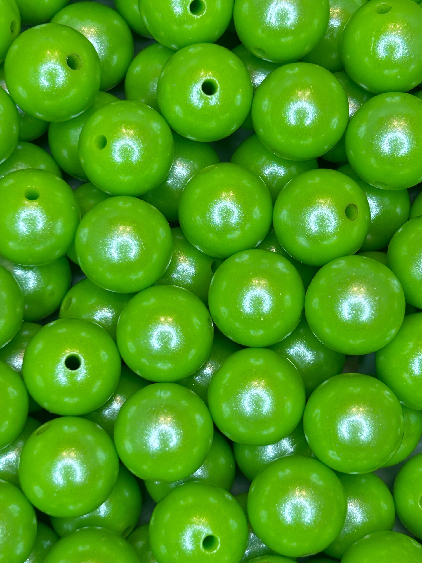 Lime Green 15mm Shimmery Bead