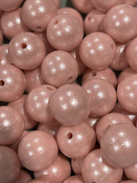 Pastel Pink 15mm Shimmery Bead