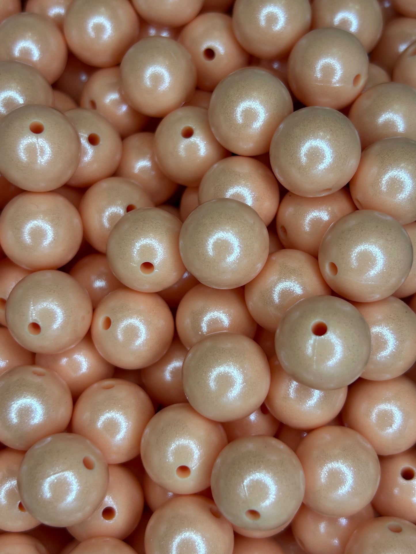 Peach 15mm Shimmery Bead