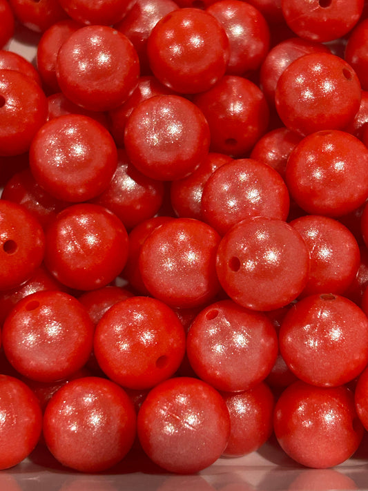 Red 15mm Shimmery Bead