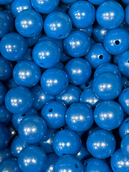 California Blue 15mm Shimmery Bead