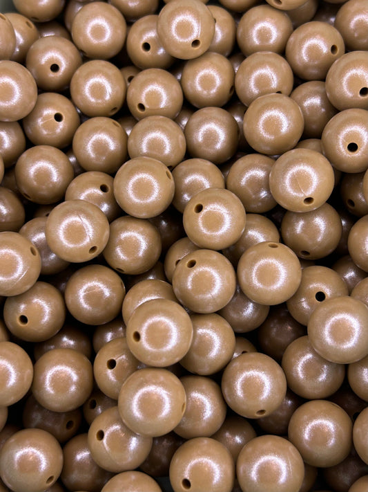 Sand 15mm Shimmery Bead